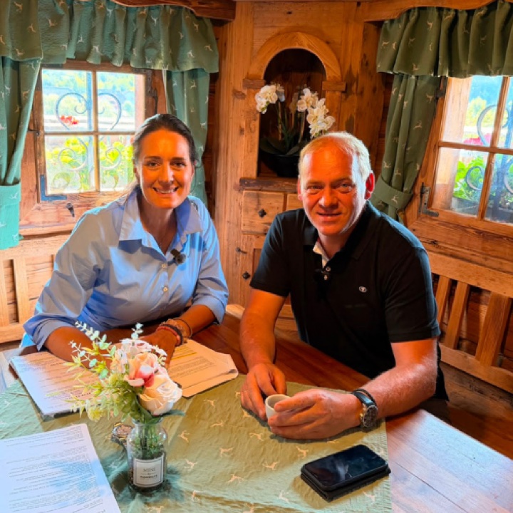 Christina Mateju-Ertl und Fritz Kristoferitsch bei der Aufzeichnung
